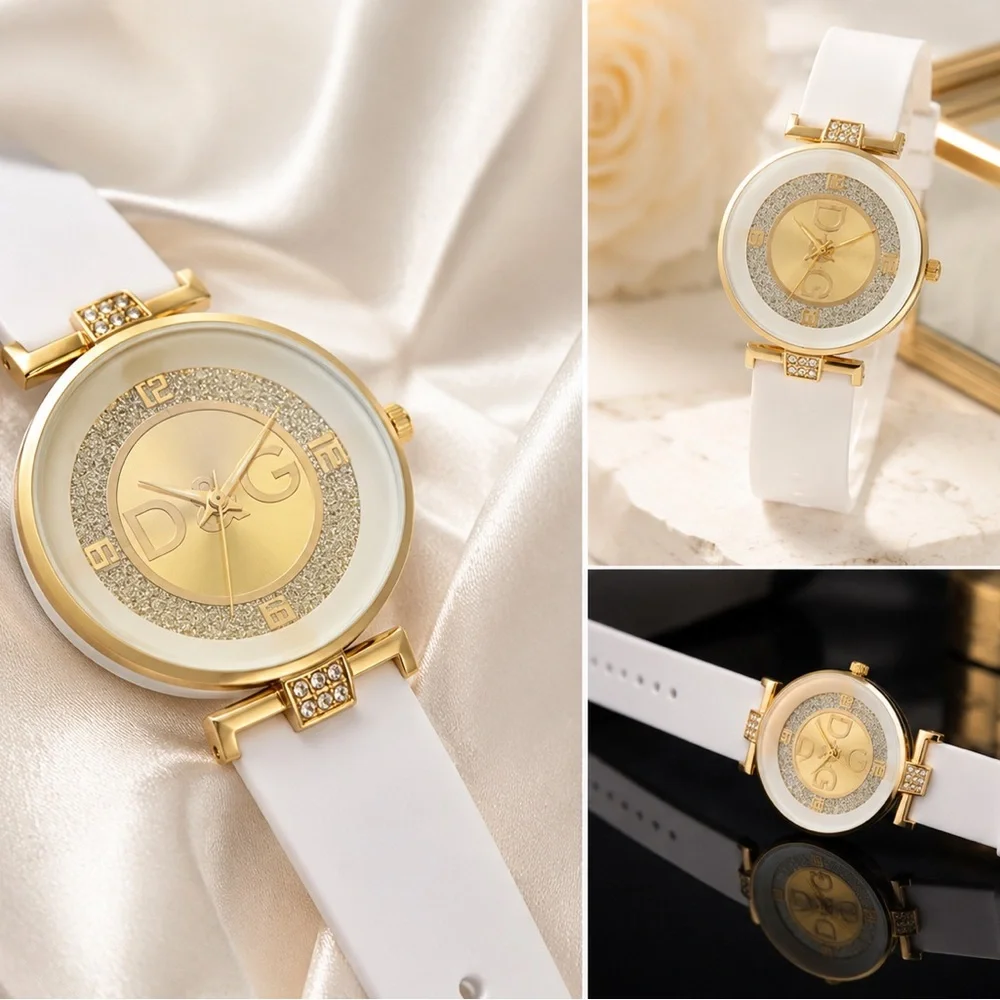 D&G Style Black & Gold Women’s Watch | Crystal Accent Luxury Fashion